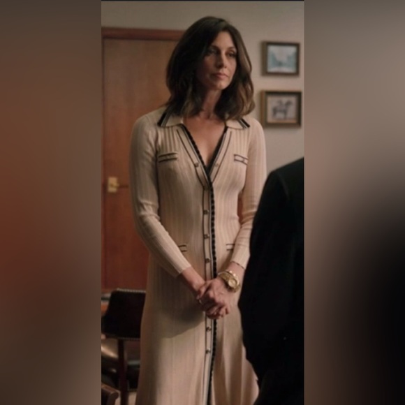 Sandro Alexandrine Ribbed Midi Dress S - Picture 4 of 9